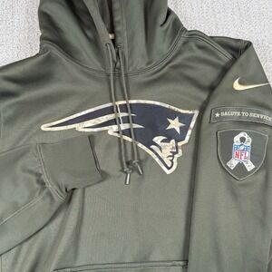 Nike Men's Small New England Patriots On Field Salute To Service Fleece Hoodie